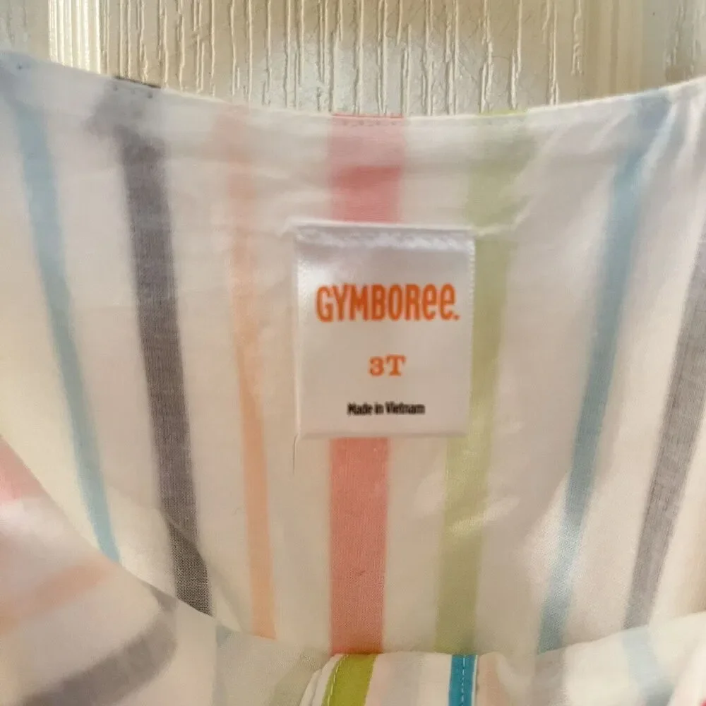 Gymboree Sunny Safari Striped Dress Cotton Girls Size 3T